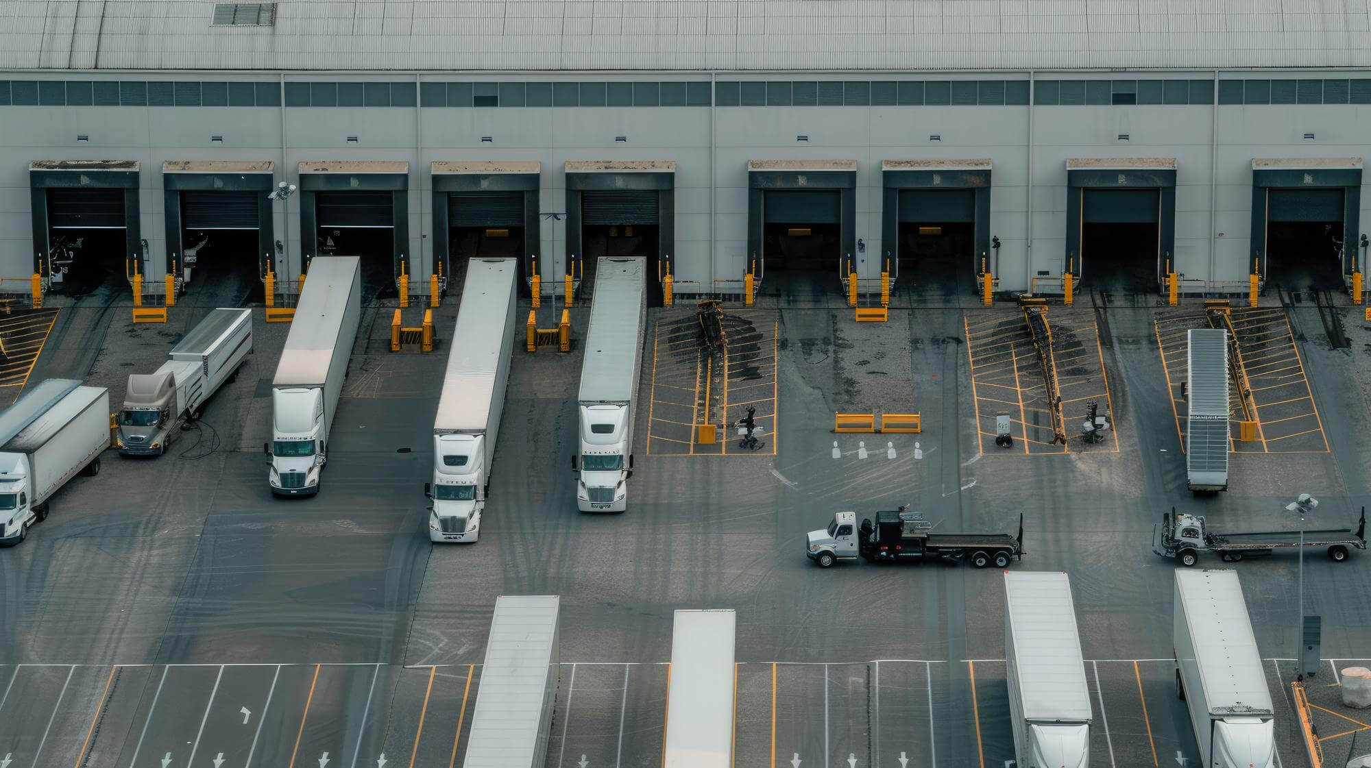 Freight loading at dock